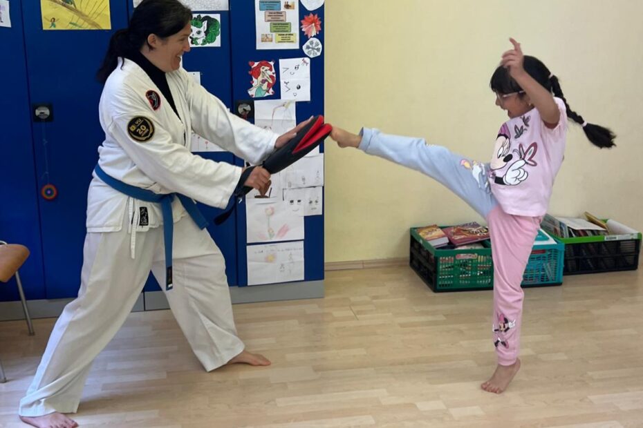 Kind bei Taekwondo