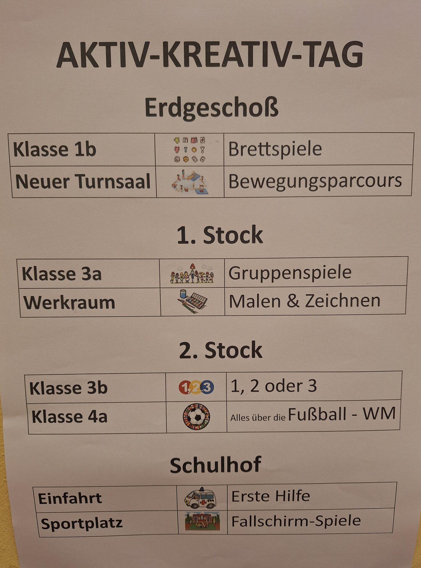 Leitfaden für den Aktiv-Kreativ-Tag