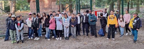 Gruppenfoto von Kindern im Freien